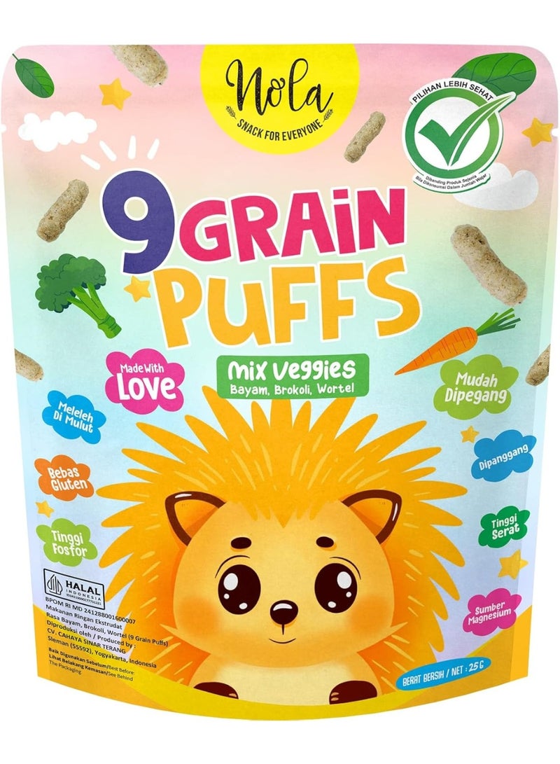 Nola - Gluten Free Puffs with 9 Grains & Veggies 25G - Image 1